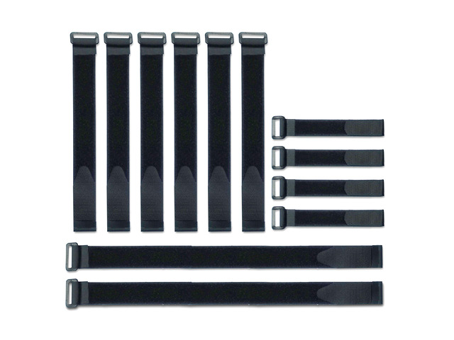 Cinch Straps With Buckle, Variety Sizes 8in-12in-18in, 12 Pk Reusable Fastening Straps For Organizing Cords And Cables, Securing Gear, Bundling...
