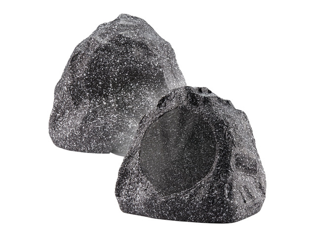 2R6G Outdoor Granite 6.5' Rock 2 Speaker Set for Deck Pool Spa Yard Garden