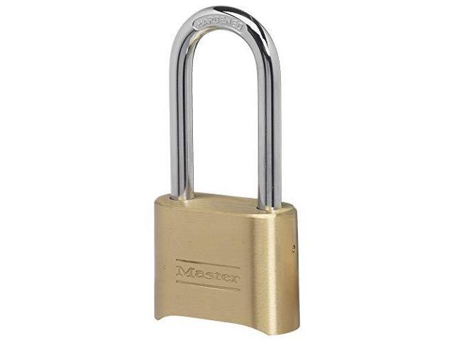 Master Lock 175LH Set Your Own Combination Padlock with Extra Long Shackle Brass Finish