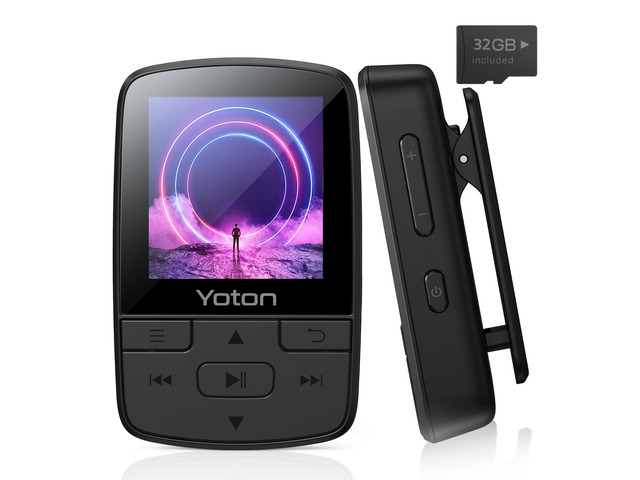 YOTON MP3 Player with Bluetooth 5.2, 64GB Storage Included, Mini Size, HiFi Music, with Sports Clip, Independent Volume Control, FM Radio, Includes...