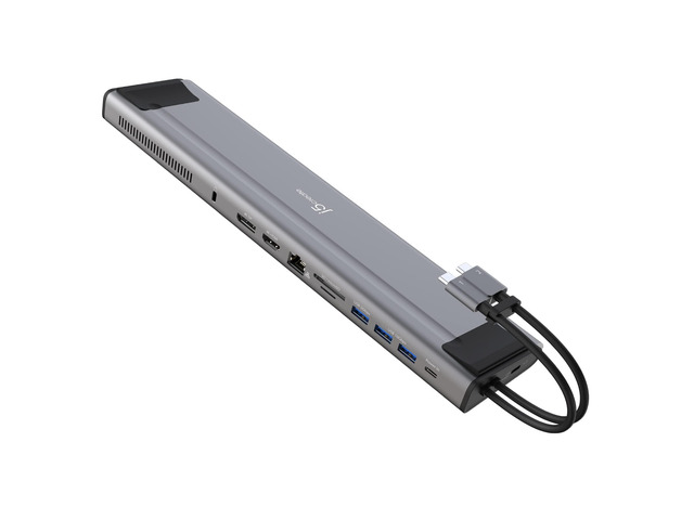 USB C Dual 4K 60Hz Display Docking Station (12-in-1), Built-in M.2 SSD Slot, HDMI, DisplayPort, 10Gbps USB-A, Card Reader, PD 100W, Ethernet, for...