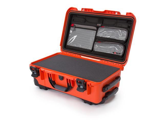Wheeled Series 935 Lightweight NK-7 Resin Waterproof Protective Case with Foam Insert and Lid Organizer - Orange