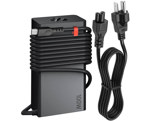 New Slim 100W USB C Laptop Charger for Lenovo Laptop Charger Type C Compatible with Lenovo Thinkpad/Yoga/Chromebook,100W USB C Charger for...