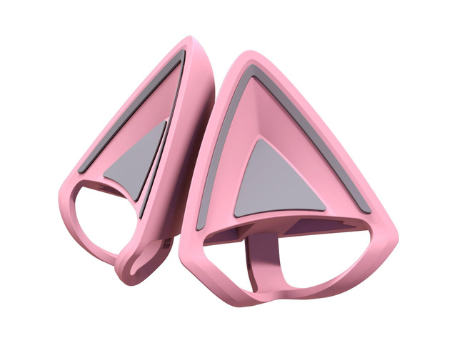 Kitty Ears V2, Clip-on Kitty Ears for Headsets, Quartz Pink Gaming Headphones Accessory, Universal Fit, Versatile, Adjustable Straps, Lightweight...
