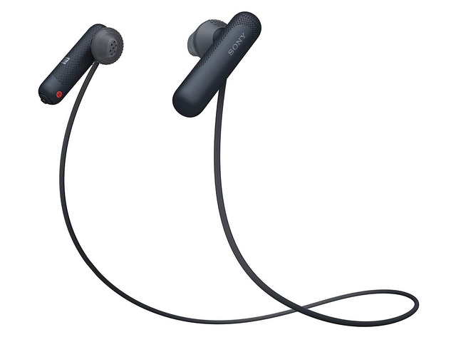WI-SP500 Wireless in-Ear Sports Headphones, Bluetooth Earbuds, Black (International Version)