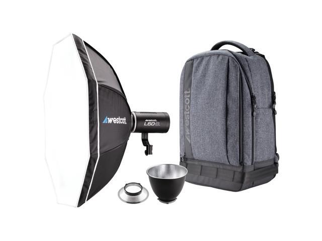 Westcott L60-B Bi-Color COB LED 1-Light Backpack Kit with Rapid Box Octa-S Ultra Reflector 9 FX Modes 97+ CRI 98+ TLC 15 000 Lux at 1meter for...