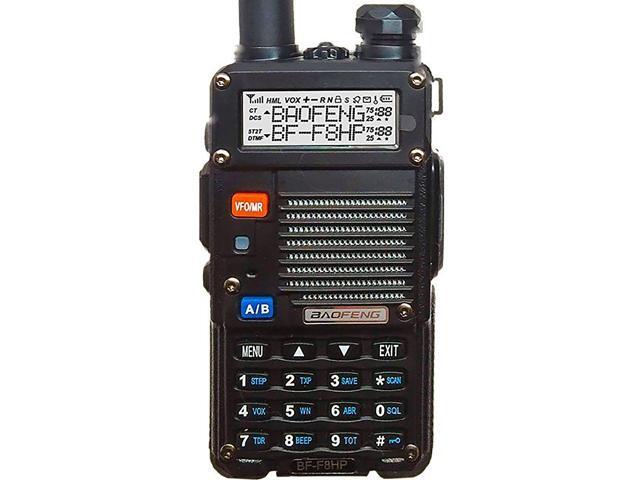 BAOFENG BF-F8HP (UV-5R 3rd Gen) 8-Watt Dual Band Two-Way Radio (136-174MHz VHF & 400-520MHz UHF) Includes Full Kit with Large Battery