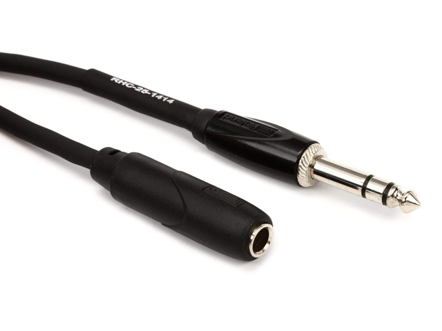 Black Series Headphone Extension Cable, 1/4-Inch TRS Male to Female, 25-Feet (RHC-25-1414)