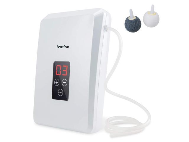ivation portable ozone generator 600mg/h - multipurpose air sterilizing & freshening system w/2 silicone tubes, 2 diffuser ston