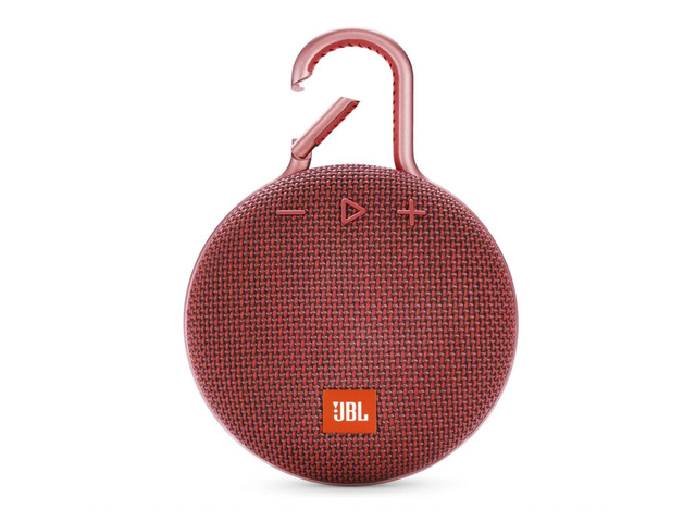 JBL Clip 3, Fiesta Red - Waterproof, Durable & Portable Bluetooth Speaker - Up to 10 Hours of Play - Includes Noise-Cancelling Speakerphone &...