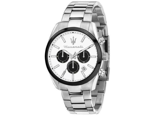 Maserati Attrazione Chronograph Stainless Steel White Dial Quartz R8853151004 Men'S Watch