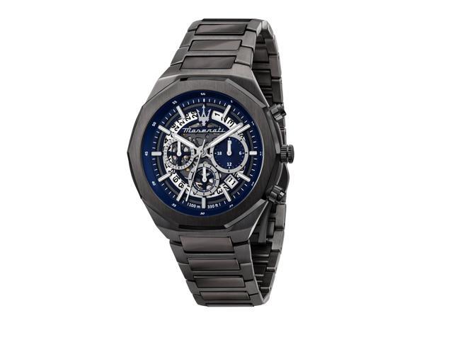 Maserati Stile Chronograph Stainless Steel Blue Skeleton Dial Quartz R8873642012 100M Men'S Watch