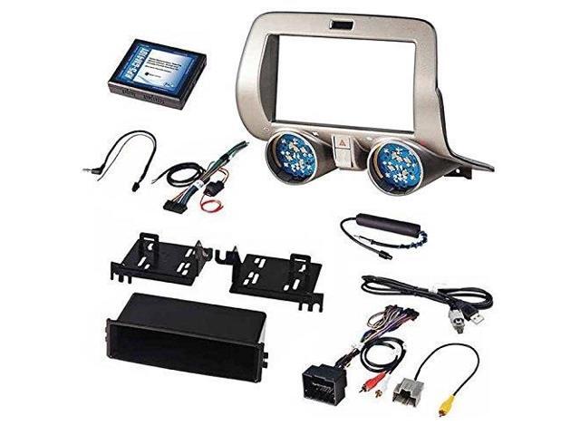 PAC - Integrated Radio Replacement Dash Kit with Climate and Steering Wheel Controls for Select Chevrolet Camaro Vehicles - Gray - image 5