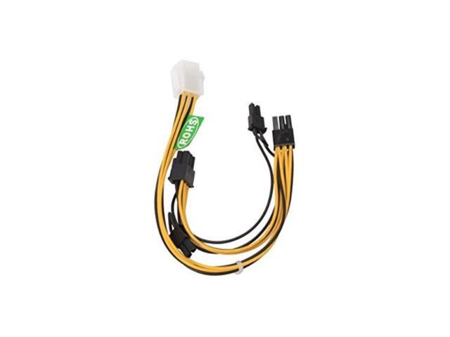 aya 16' pci express 6pin to dual 86+2 pin extension power converter
