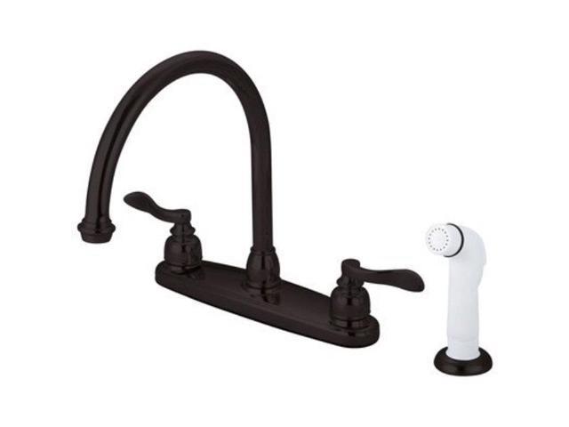 Kingston Brass KB8795NFL NUWAVE FRENCH 8in Centerset Kitchen Faucet with Twin Le