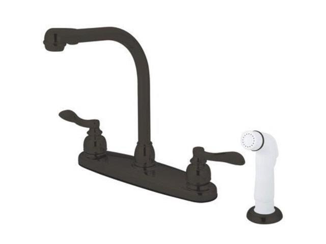 Kingston Brass KB8755NFL NUWAVE FRENCH 8in Centerset High Arch Kitchen Faucet wi