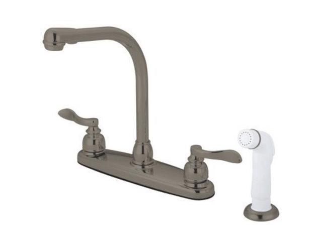 Kingston Brass KB8758NFL NUWAVE FRENCH 8in Centerset High Arch Kitchen Faucet wi