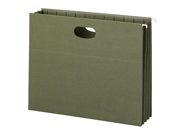 Smead 100% Recycled Hanging Pockets with Full-Height Gusset Letter Green 10/Box 64226