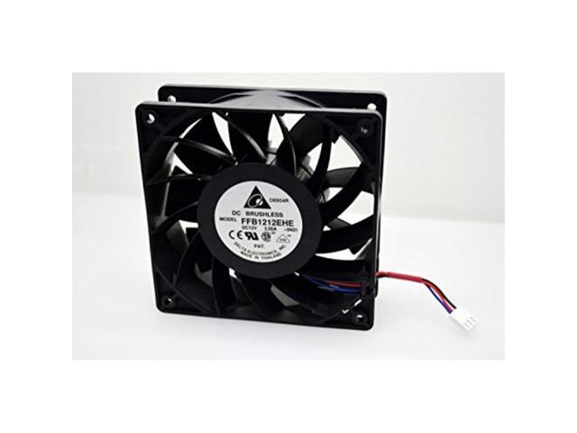 delta electronics ffb1212ehe 120x120x38mm cooling fan, 190 cfm, 4000 rpm, 59 dba, 17.78 air pre., 4+3 pin power & tac connector