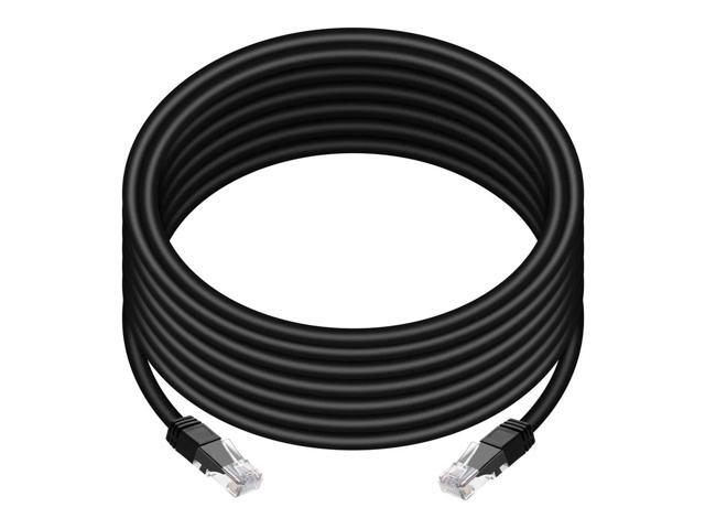 Monoprice Cat6 Ethernet Patch Cable - 25 Feet - Black Snagless RJ45, Stranded, 550MHz, UTP, Pure Bare Copper Wire, 24AWG, Outdoor Rated