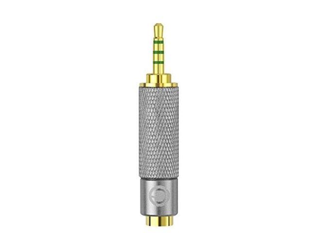 geekria apollo 2.5mm male to 3.5mm convert adapter, 2.5mm male balanced 4 ring jack, 3.5mm female balanced 4 ring jack, gold plated adapter
