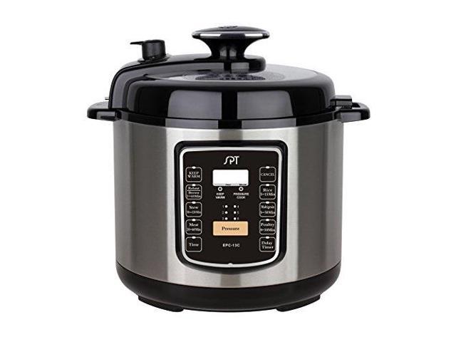 6.5-Quart Stainless Steel Electric Pressure Cooker with Quick Release Button