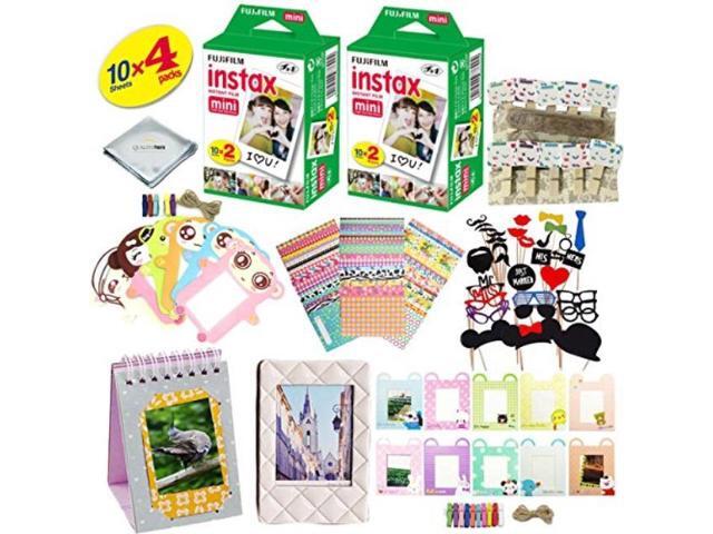 Fujifilm instax mini 8 Camera Accessory KIT includes - Fuji Instant Film 40 SHEETS + Premium Over 60 PCS bundle for fujifilm instax mini 8 Films