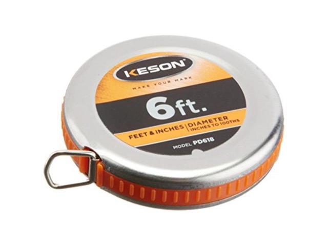 KESON PD618N 6 ft Wrap-a-Round/Diameter Tape Measures, 1/4 in Blade