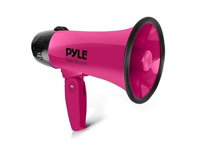 portable megaphone speaker siren bullhorn compact and battery operated with 20 watt power, microphone, 2 modes, pa sound and foldable handle for...