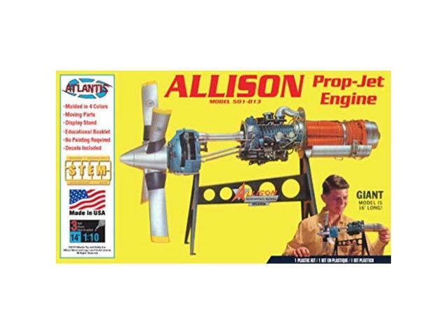 allison prop jet aircraft engine stem plastic model kit 1/10 atlantis toy and hobby