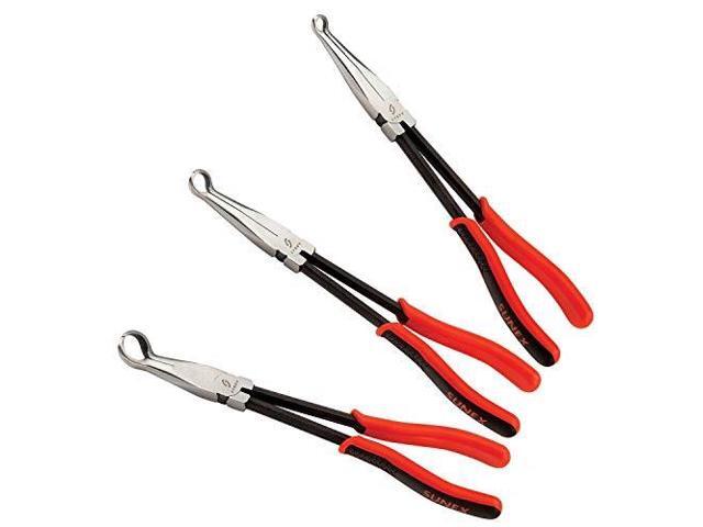 Sunex 3703V 11-Inch Cross-Hatched Long Reach Hose Gripper Pliers Set - 3pc