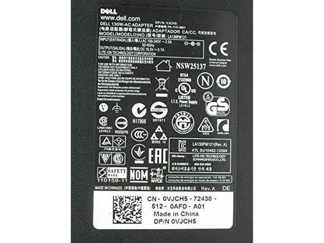 AC Charger for Dell XPS M1210 M1330 M140 M1530 M1710 14 L401X 15 L501X 15 L502x 17 L701X 17 L702X 17 M170 LA130PM121 DA130PE1-00 130W Laptop Power...