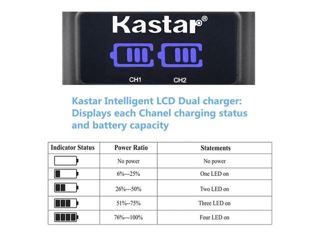 Kastar LCD Dual Charger for Sony NP-FZ100 Battery, BC-QZ1 Charger and Sony Alpha 9, Sony A9, Sony Alpha 9R, Sony A9R, Sony Alpha 9S, Sony A9S, Sony...