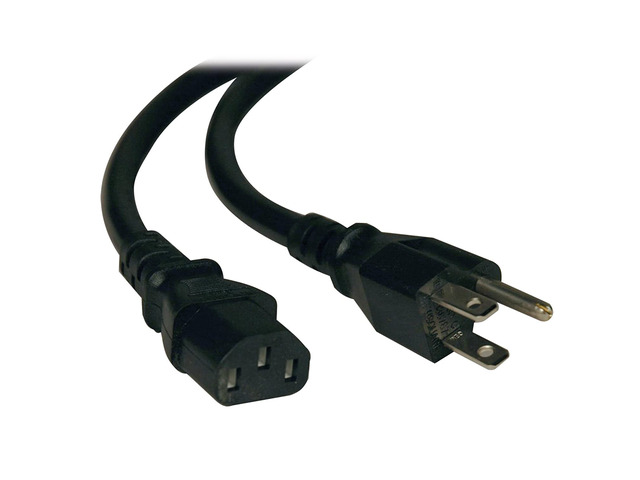 Tripp Lite Heavy Duty Computer Power Cord, 15A, 14AWG (NEMA 5-15P to IEC-320-C13), 10-ft. (P007-010)