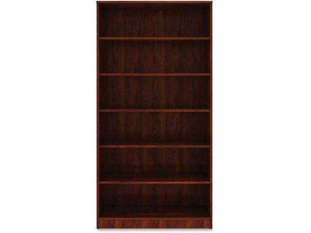 Lorell Cherry Laminate Bookcase - 73' Height x 36' Width x 12' Depth -.
