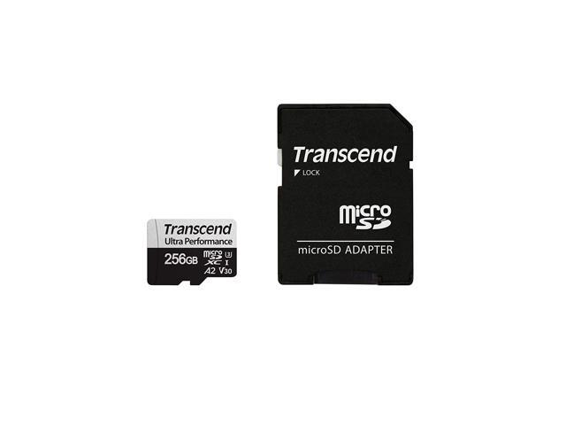 Transcend 256GB microSDXC 340S High Performance Memory Card UHS- I, U3, V30, A2, 4K, Full HD - TS256GUSD340S