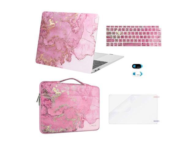 Compatible With Macbook Air 13 Inch Case 2022 2021 2020 2019 2018 A2337 M1 A2179 A1932 Retina, Plastic Watercolor Marble Hard Shell & Bag & Keyboard.