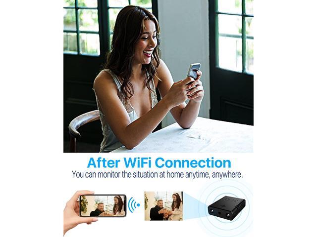 Mini Spy Camera Wifi, Smallest Hidden Cameras For Home Security Surveillance With Video Small Portable Nanny Cam With Phone App, Motion Detection,...