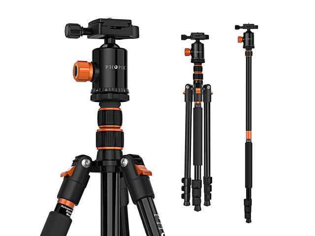 77' Camera Tripod,Travel Tripod For Dslr,Professional Tripod With 360 Degree Ball Head,Camera Tripods & Monopods With Carry Bag For Camera,...