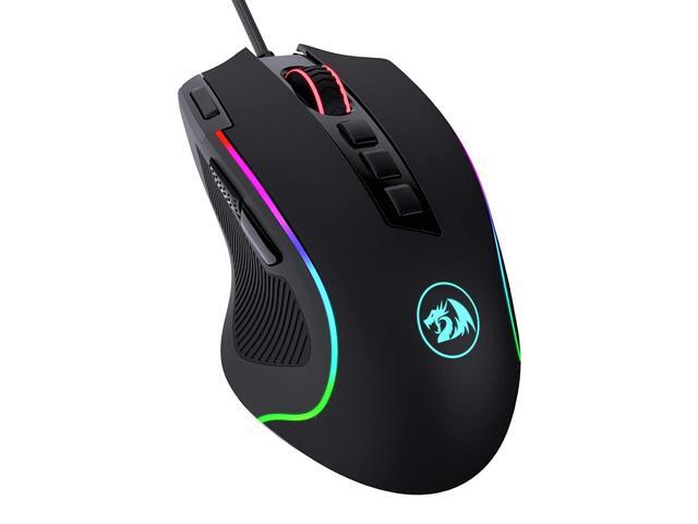 M612 Predator Rgb Gaming Mouse, 8000 Dpi Wired Optical Gamer Mouse With 11 Programmable Buttons & 5 Backlit Modes, Software Supports Diy Keybinds.