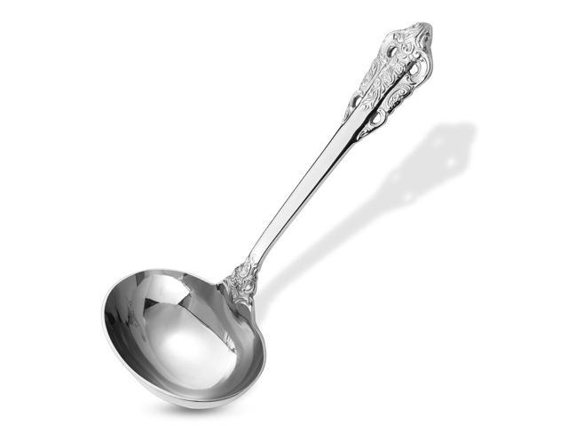 Zell Gorgeous 1 Oz. 18/10 Stainless Steel Gravy Ladle, Antique Small Ladle For Stirring, Mirror Finished Soup Ladle Spoon And Dishwasher Safe photo