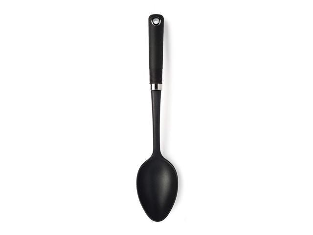 Cooking Light Serving Spoon, Non-Stick Cookware Heat Resistant Kitchen, Dishwasher Safe Nylon Gadget, Black photo