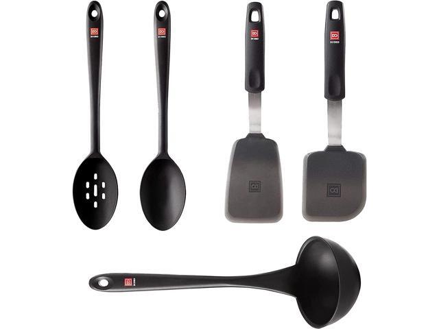 Zell Di Oro 5-Piece Silicone Kitchen Utensil Set - 600°F Heat-Resistant Utensils - Dishwasher Safe, Food Grade, And Bpa Free - 2 Turner Flipper. photo