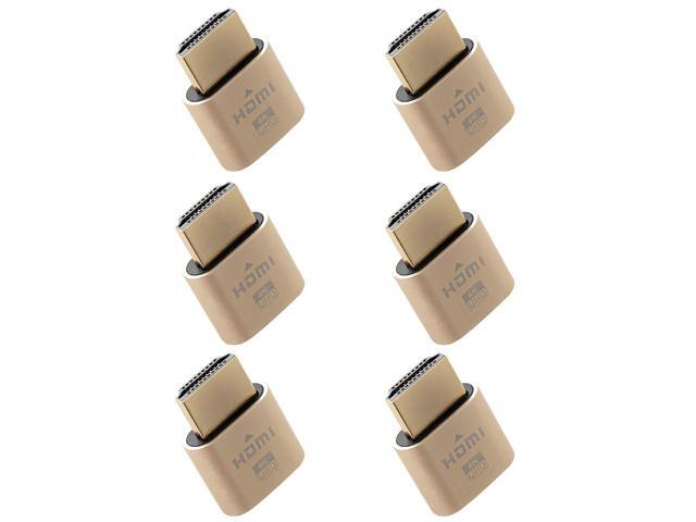 4K Hdmi Dummy Plug - Virtual Monitor Display Emulator, Headless Display Adapter Supports Up To 3840X2160@60Hz, 1080@120Hz Dvi Edid Emulator (6 Pack)