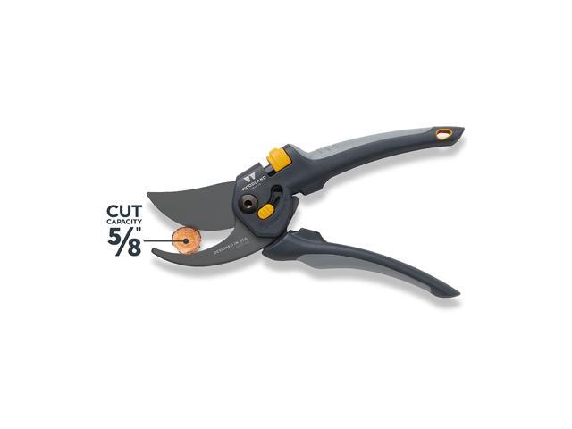 Zell Co. Heavy Duty Adjustable Bypass Pruning Shears, Gardening Hand Pruner, Plant Shears, Flower Clippers, Secateurs (05-2003-100)