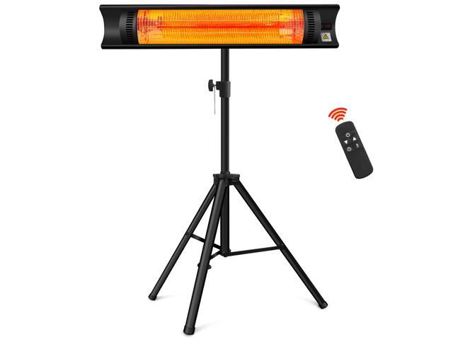 Zell Outdoor Heater For Patio Electric Heaters For Indoor Use Outdoor Infrared Heater Wall Mount Heaters With Tripod Stand 1500W 24H Timer Remote. photo