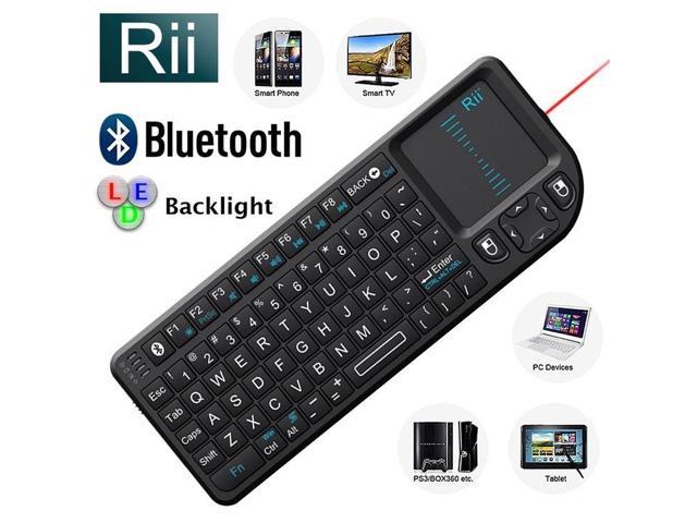 Rii Bluetooth Wireless Mini Keyboard + Backlight + Laser Pointer for PC Tablet