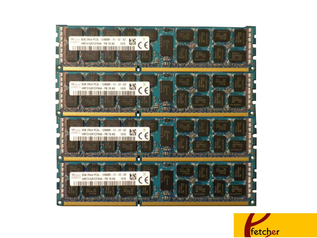 32GB 4X8GB DDR3 1600MHz ECC REG MEMORY FOR ASRock EP2C602-4L/D16 SSI EEB Server