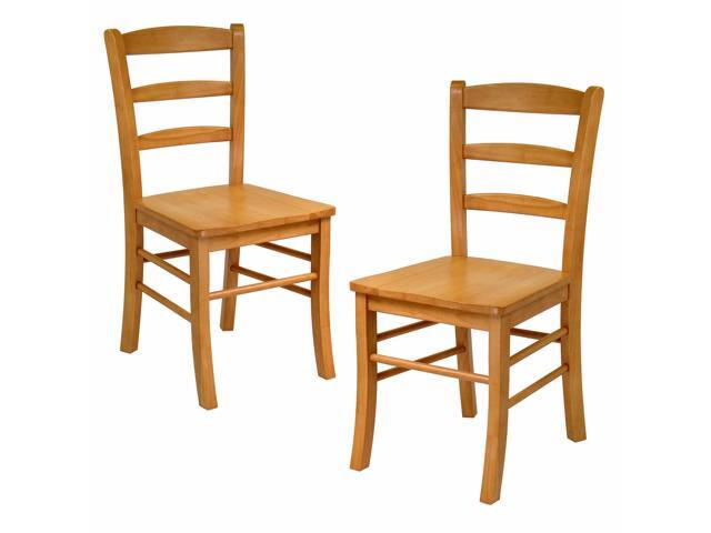 Benjamin 2-Pc Ladder-back Chair Set, Light Oak