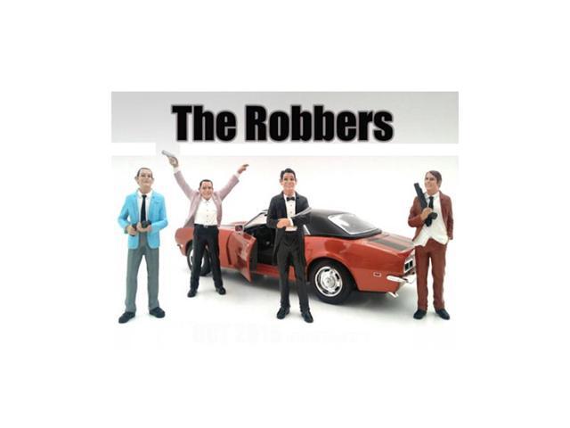 The Robbers' 4 Piece Figure Set For 1:18 Scale Models by American Diorama'